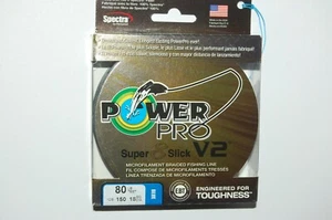power pro braided fishing line super 8 slick V2 80lb 150yd spool blue - Picture 1 of 4