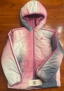 Adidas Classic Puffer Mantel Mädchen XS (6) Pulse Lilac Multi Warm Pink Lila Blau - Bild 1 von 4