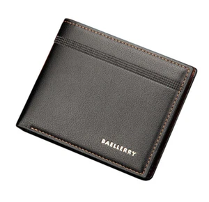 Cartera de hombre estuche para tarjeta de crédito billetera billetera cuero sintético negro - Imagen 1 de 10