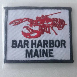Bar Harbor Maine Lobster Patch 3.25x2-5/8 Inches - Picture 1 of 4