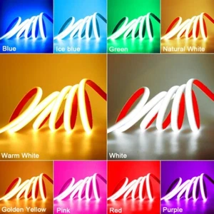 50ft Waterproof COB LED Strip Lights 24V 480LEDs/m Outdoor Boat Car DIY Lighting - Picture 1 of 26