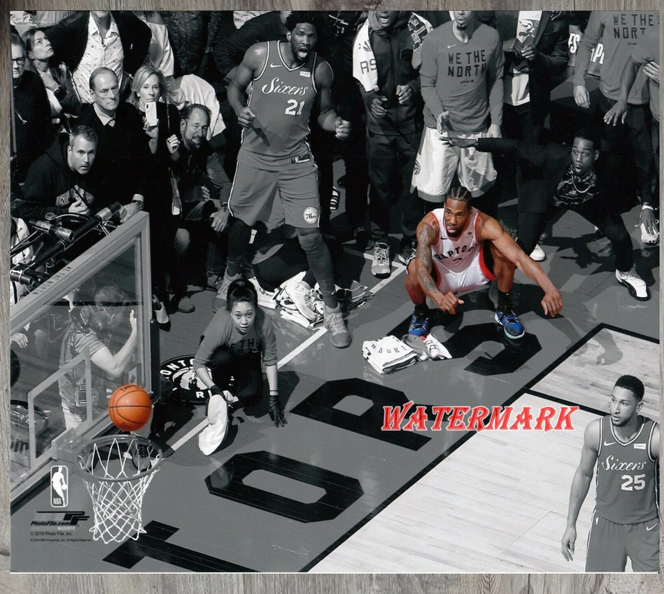 NBA Kawhi Leonard Toronto Raptors Juego 7 Ganador Blanco y Negro 8 X 10 Foto Imagen Foto 1 de 1