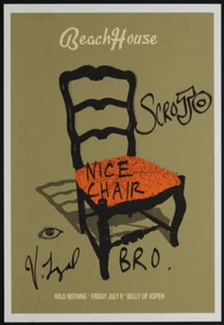 Póster autografiado de Beach House 7/6/2012 Belly Up Aspen Colorado firmado Scrojo - Imagen 1 de 1