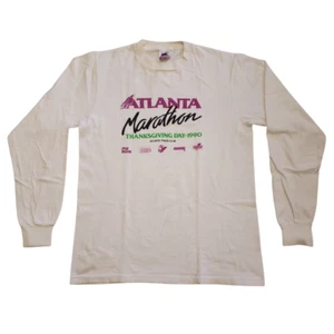 Vintage T-shirt Atlanta Track Club Marathon Thanksgiving 1990 Fruit of the Loom - Picture 1 of 9