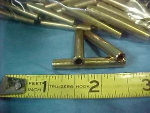 (Quan 50) Small Brass PC Board Spacers Standoff 0.25” dia 1.6” lg Hole 0.15 dia - Picture 1 of 1