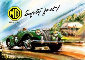 1953 MG - Safety Fast! - Promotional Advertising Magnet - Picture 1 of 2