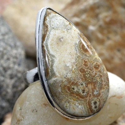 Mexican Laguna Lace 925 Silver Plated Ring Us 8 Aesthetic Jewellery JW - Image 1 of 3