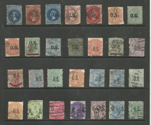 SOUTH AUSTRALIA Victorian USED SELECTION of 28 OS overprints , SEE SCANS - Picture 1 of 1