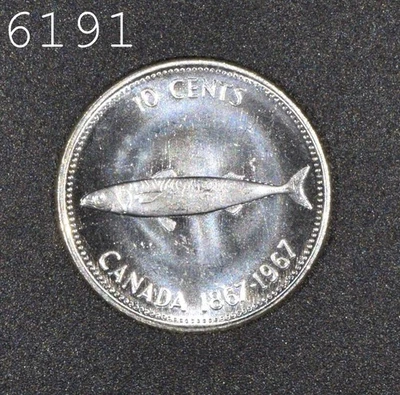 1967 Canada Bicentennial Silver Dime "Gem BU" *Free S/H After 1st Item* - Image 1 of 2