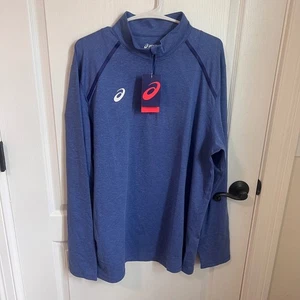 Asics Thermopolis 1/4 Zip Pullover Sport Training Oberteil Langarm XL Neu mit Etikett - Bild 1 von 8