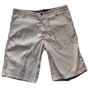 Robert Graham Mens Seersucker Shorts Gray White Stripe Size 38 - Picture 1 of 10