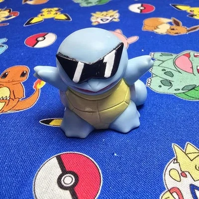 Pokemon Squirtle Gafas de sol Figura Finger Puppet 1998 Nintendo Bandai Japón EE. UU. Foto 1 de 4