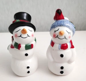 Snowman Christmas Holiday Salt And Pepper Set Collectible New With Box - Picture 1 of 3