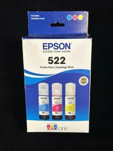 Epson 522 Cian Magenta Amarillo Tinta Ecotank Combo Pack T522520 Exp10/24 B4 - Imagen 1 de 3