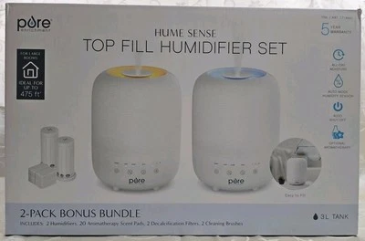 Pure Enrichment Hume Sense Top Fill Humidifier Set 2 Pack - Image 1 of 4