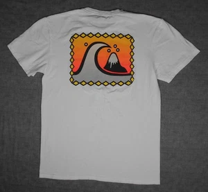 Quicksilver Men’s White Cotton T-Shirt Short Sleeve Size Medium - Picture 1 of 6