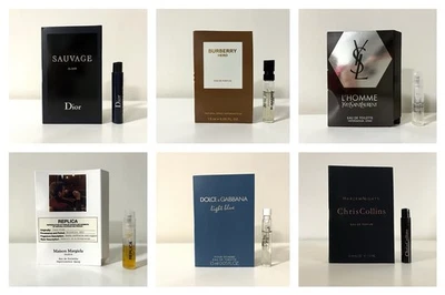 Muestreador de perfumes de colonia para hombres diseñador de fragancias tamaño de viaje 6 piezas conjunto de muestras Foto 1 de 4