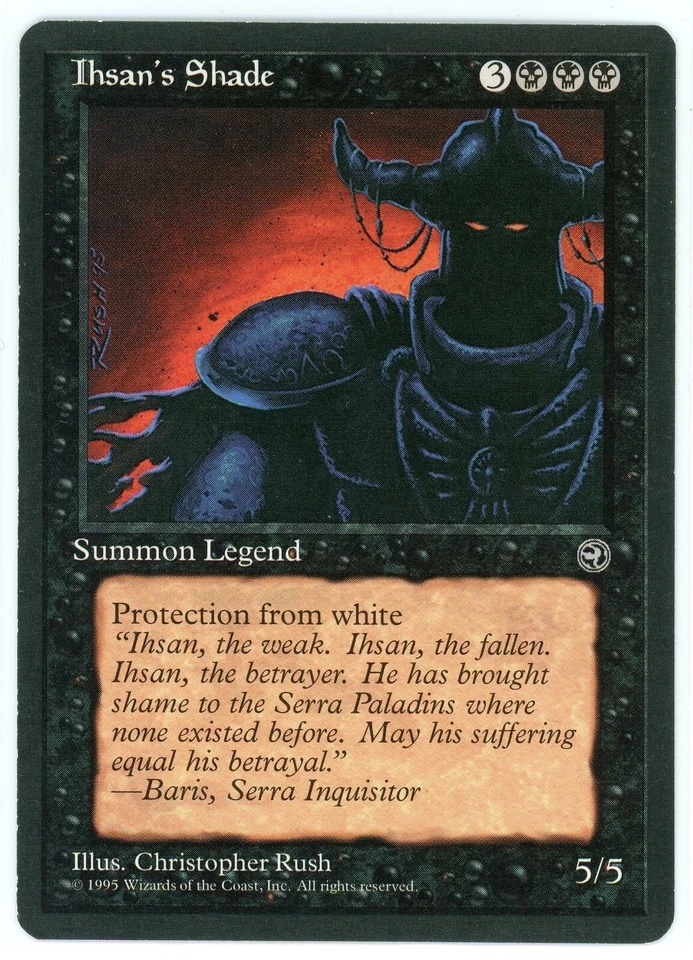 1995 Magic the Gathering Homelands Ihsan's Shade Black MTG - Image 1 of 2