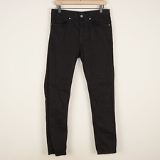 ASKET The Black Denim Stay Black Button Fly Slim Jeans Mens Sz 31 x 30