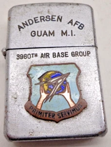 Vtg PENGUINE Lighter No. 19591 ANDERSON AFB GUAM M.I. 3960TH AIR BASE GROUP - Picture 1 of 7
