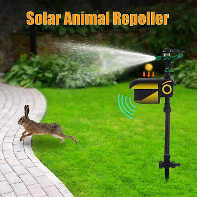 Animal Repellent Sprinkler,Solar Scarecrow Motion Activated Water Sprinkler - Image 1 of 4