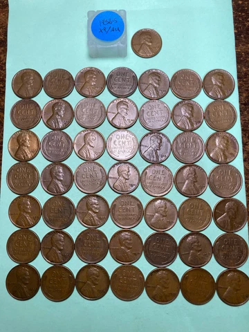 1936-S LINCOLN WHEAT CENT PENNY ROLL, HIGH GRADE, XF/AU, very nice roll Cover