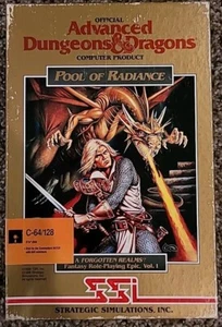 D&D Computer Game Pool of Radiance (C64/128 5 1/4") Box Only! - Picture 1 of 5
