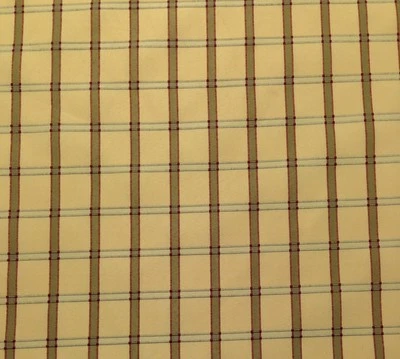 AVARI AMARILLO ROJO CUADROS TAFETÁN TEJIDO IMITACIÓN SEDA TELA MULTIUSOS POR YARDA 54"W Foto 1 de 4
