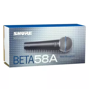 Shure Beta 58A Supercardioid Dynamic Vocal Microphone Lasting ( With Switch ) - Picture 1 of 3