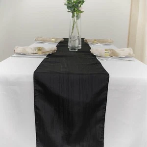 Black Taffeta Table Runners - Picture 1 of 3