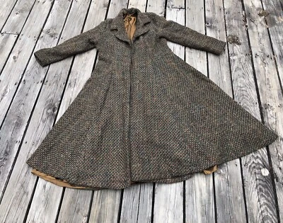 复古 20 世纪 60 年代 - 1970 年代多色斜纹衬里羊毛混纺 ~LG/XL — 第 1/4 张图片