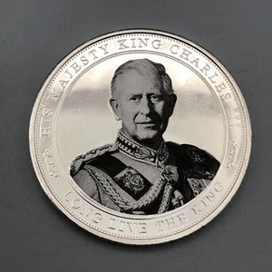 Seine Majestät König Charles III "Long Live the King" Münze 40mm 2023. - Bild 1 von 7