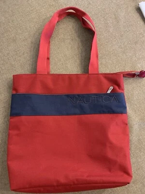 Холщовая сумка-тоут Nautica для пляжа и лодки с карманами на молнии снаружи и внутри - Изображение 1 из 4