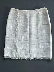 Vintage Alviero Martini Off White Tweed Rock * Gr. 48 * LRG - Bild 1 von 5