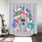 Rainbow Yoga Time Unicorn Shower Curtain 72" x 72"