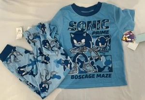 Sonic The Hedgehog Boys 2 Piece Pajamas Set Size XS(4-5) NWT - Picture 1 of 3