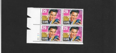 P46 - #2721 ELVIS PRESLEY - U.S. STAMPS, PLATE BLOCK OF 4  - MNH, EXC. - Image 1 of 2