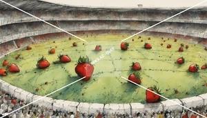 "STRAWBERRY INFIELD" Querformat Portrait Digitalbild, Digitaldruck, Foto  - Bild 1 von 1