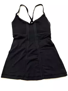 Camiseta sin mangas para mujer LULULEMON yoga ocio deportivo con sujetador incorporado - negra - talla 2 - Imagen 1 de 4