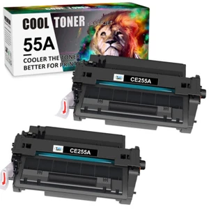 2PK High Yield CE255A 55A Toner Cartridge for HP LaserJet P3015n P3015x P3016 - Picture 1 of 12