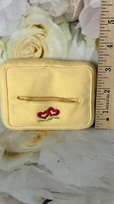 American Girl Doll Bitty Baby Cloth Tissue Wipe Case Holder 2014 Yellow - Image 1 of 4