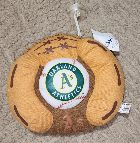 Vtg Oakland Athletics A's MLB Glove and Ball Plush Doll ~8" Licensed w/ TAG Cover