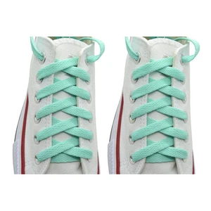 2 Pairs Flat 27,36,45,54,63" Athletic Sports Sneaker Mint Shoelace Strings - Picture 1 of 1