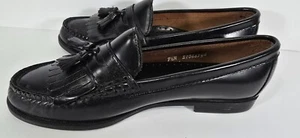 Mocasines Sebago Fountain Kiltie negros borlas talla 9,5 M cuero negro sin cordones - Imagen 1 de 12