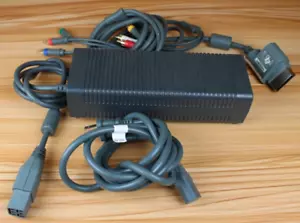 Xbox 360 Power Brick & Audio Visual Cables OEM - Picture 1 of 3
