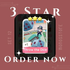 Monopoly 3 Star Sticker 🎮 Set 12 🎡 Fast Delivery⚡Come True ✨ - Picture 1 of 1