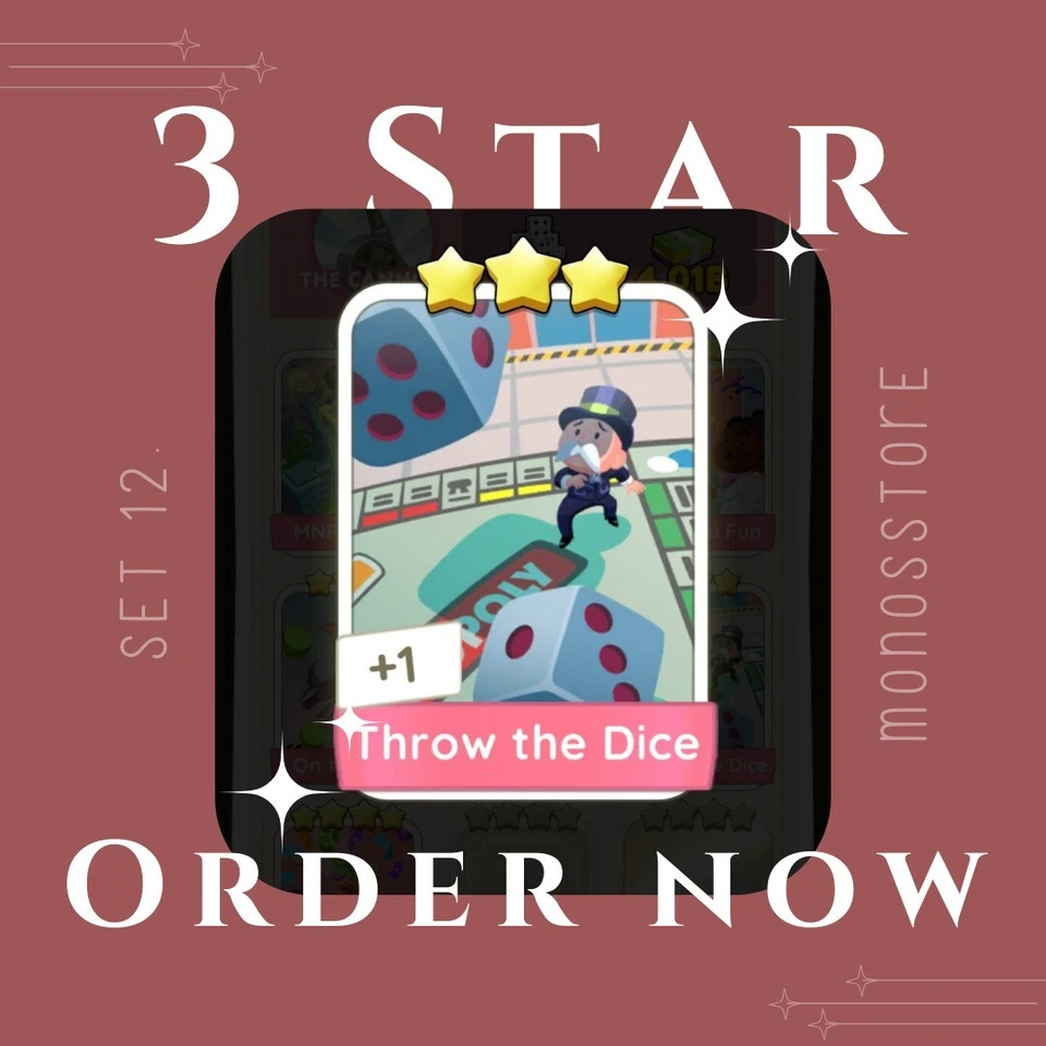 Monopoly 3 Star Sticker 🎮 Set 12 🎡 Fast Delivery⚡Come True ✨ - Image 1 of 1