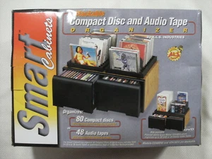 Vintage 1998 Never Used Cd Rack Smart Cabinets 80 Cd Organizer Storage Stack NEW - Picture 1 of 9