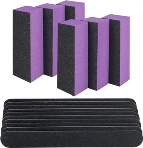 16 Pack Nail File and Buffer Block, Professional Manicure Tools Kits, 100/180 Gr - Picture 1 of 7