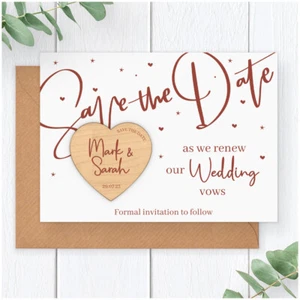 Wedding Vow Renewal Save The Date Card Magnet Envelope We Still Do Renewing - Picture 1 of 7